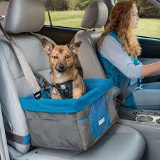 Dog Booster Seat Heather Blue And Grey