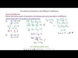 Solving Simultaneous Equations With