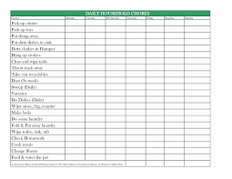 40 Daily Chore Chart Template Markmeckler Template Design