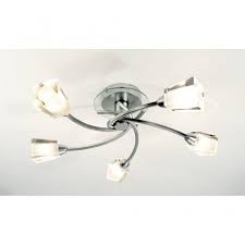 Austin Chrome Low Ceiling Light With 5