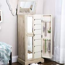 chelsea jewelry armoire taupe mist