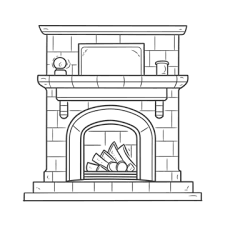Fireplace Outline Png Vector Psd And