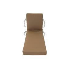 Brown Patio Chaise Lounge Chair Cushion