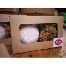 See more of jual nasi tumpeng kekinian dan nasi kotak on facebook. Jual Kotak Nasi Makanan Lunch Box Eco M Window Paper Brown Kraft Coklat Kab Bogor Aneka Retail Tokopedia
