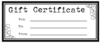 homemade gift certificates