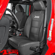 Seat Cover Front Black With Jeep Logo