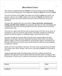 Sample Rental Contract Agreements 12 Examples In Word Pdf