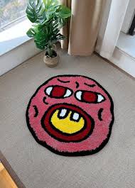 cherry rug pink handmade tufted