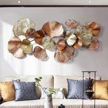 Luxury Gold Leaves Metal Wall Decor