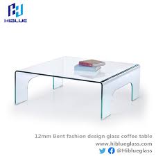 12mm Bent Fashion Design Glass Coffee Table