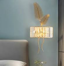 Hdc American Gold Crystal Wall Lamps