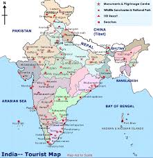 Map Of India Road Tours Tourism