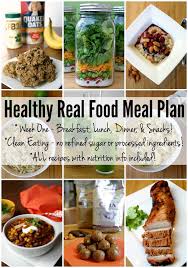 healthy real food meal plan week 1