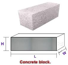solid concrete blocks size weight and