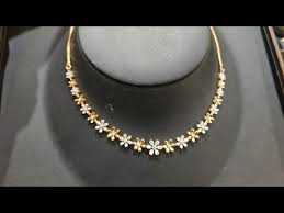 tanishq light weight diamond necklace