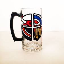 Chicago Sports Beer Mug Hand Painted