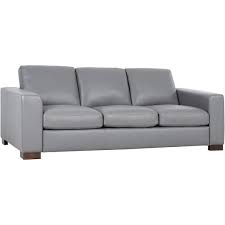 Square Arm Leather Rectangle Sofa