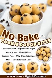 no bake cookie dough bites vegetarian