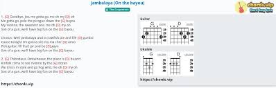 5 / 5 5 мнений. Chord Jambalaya On The Bayou The Carpenters Tab Song Lyric Sheet Guitar Ukulele Chords Vip
