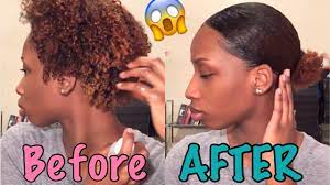 Use a brush or comb to pull your hair back. Updated How To Slick Down Natural Hair 4b Tayo Arts Youtube