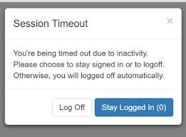 session timeout alert plugin with
