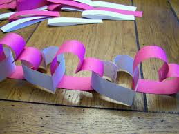 Image result for paper heart chain