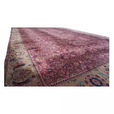 antique laristan wool handmade rug 26x42