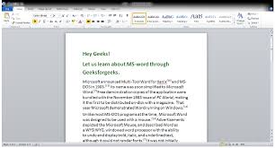 Selecting Text In Ms Word Geeksforgeeks