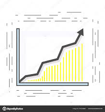 Statistical Chart The Arrow Rises And Points Upwards