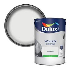 dulux silk emulsion paint white mist