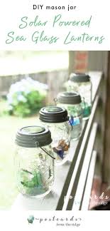 Sea Glass Mason Jar Lanterns