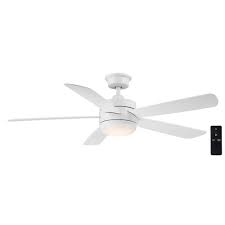 integrated led matte white ceiling fan