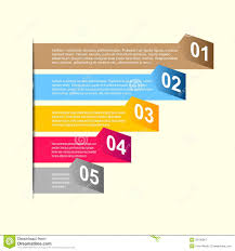 Business Step Paper Numbers Design Template Info Graphic Tags Idea