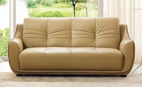 beige top grain leather sofa loveseat