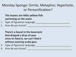 ppt monday sponge simile metaphor