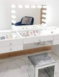 Dressing Table Clear Glass Top Extra