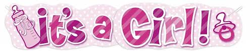 Giant Its A Girl Banner 4 47ft Baby Shower