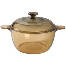 visions amber 2 5 qt stew pot w lid by