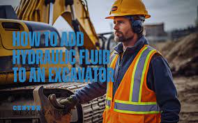how to add hydraulic fluid to excavator