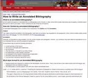 Annotated bibliography guidelines Annotated Bibliography APA
