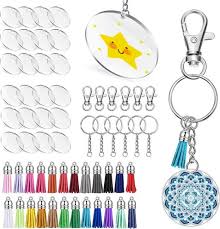 Easy to assemble shatter resistant clear acrylic plastic keyrings. Acrylic Transparent Circle Discs Clear Acrylic Keychain Blanks And Tassel Pendant Keyring Set For Diy Projects And Craft Buy Acrylic Transparent Circle Discs Clear Acrylic Keychain Blanks And Tassel Pendant Keyring Set For