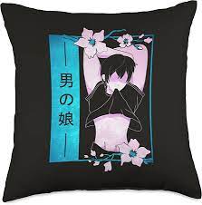 Amazon.com: Anime Femboy Crossdressing Clothes Femboy Anime Boy Japanese  Pastel Goth Aesthetic Sakura Throw Pillow, 18x18, Multicolor : Home &  Kitchen