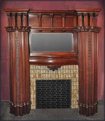 Antique Red Mantels Wooden