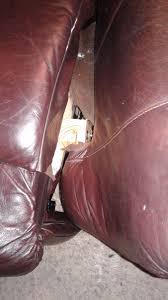 reattaching the arm on a reclining sofa