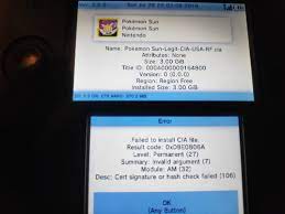 Can't install Pokemon Sun *legit* cia | GBAtemp.net - The Independent Video  Game Community