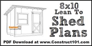 8x10 Lean To Shed Plans Diy Projects