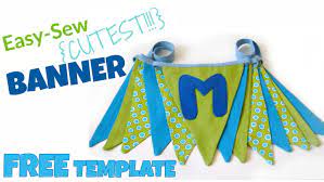 free banner template diy fabric