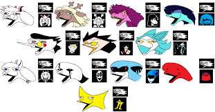 A collection of all my berdly faces, plus Queen, Nubert, and Starwalker. :  r/Deltarune