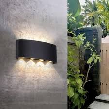 led wall light black 4 way aspire