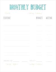 Blank Monthly Budget Template Red Printable Monthly Budget Template
